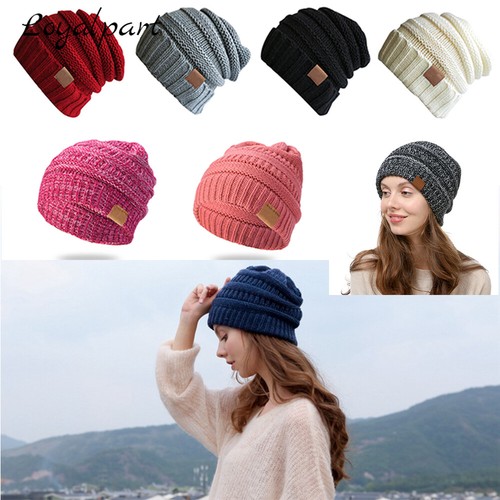 Knit baggy beanie slouchy - beanie,